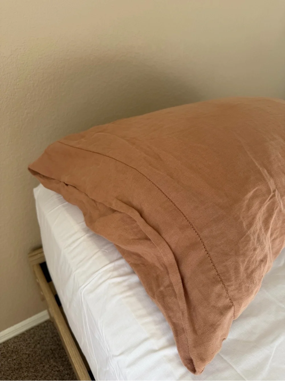 The Citizenry Stonewashed Linen Pillowcase set || dusty rose linen pillow case
